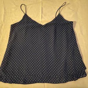 Navy Blue Double Layer Polka Dot Camisole - size 12